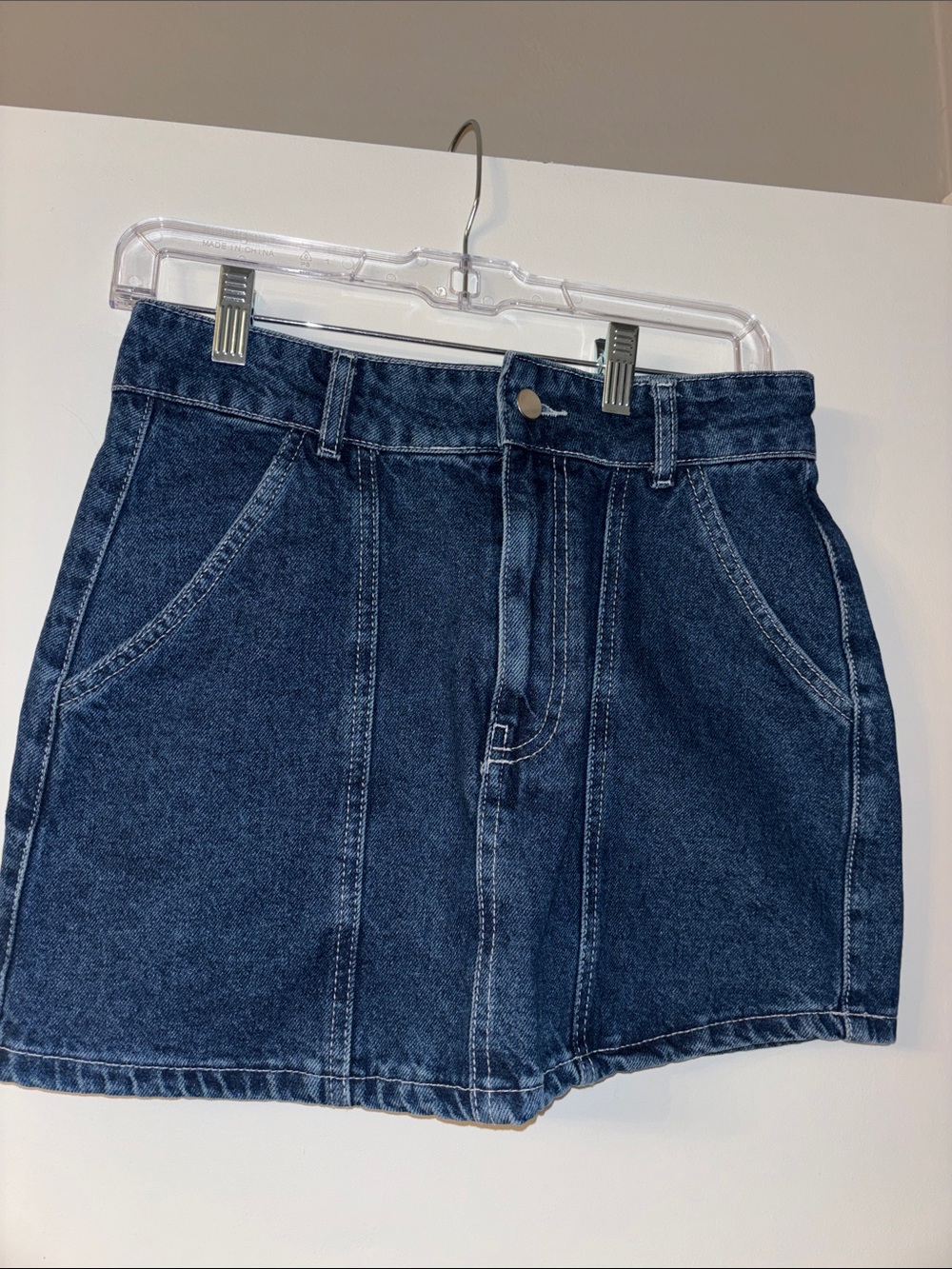 PrettyLittleThing Dark Blue Denim Mini Skirt with Tags